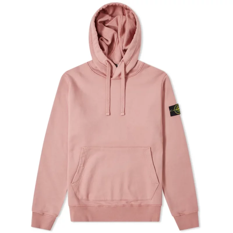 STONE ISLAND GARMENT DYED POPOVER HOODY