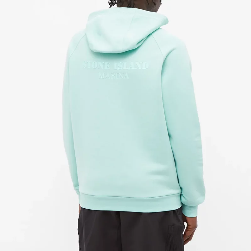 STONE ISLAND MARINA LOGO BACK POPOVER HOODY 8