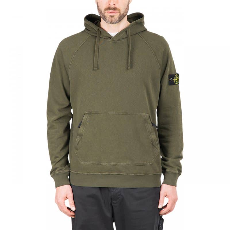 STONE ISLAND PATCH HOODIE KHAKI 5