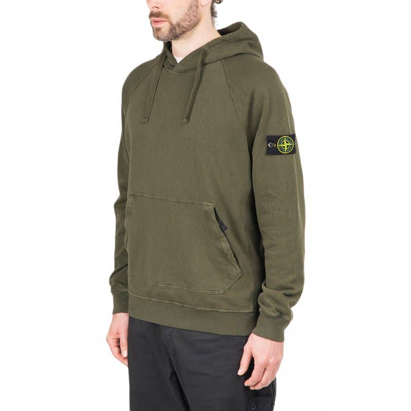 STONE ISLAND PATCH HOODIE KHAKI 6